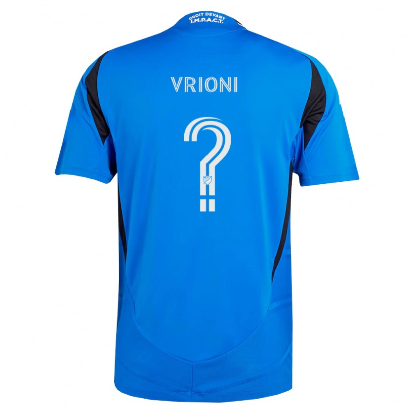 Danxen Homem Camisola Giacomo Vrioni #0 Azul Branco Preto Principal 2026/27 Camisa