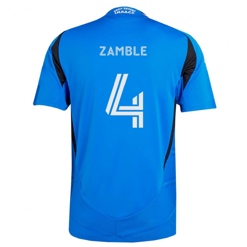 Danxen Homem Camisola Ulrich Zamble #4 Azul Branco Preto Principal 2026/27 Camisa