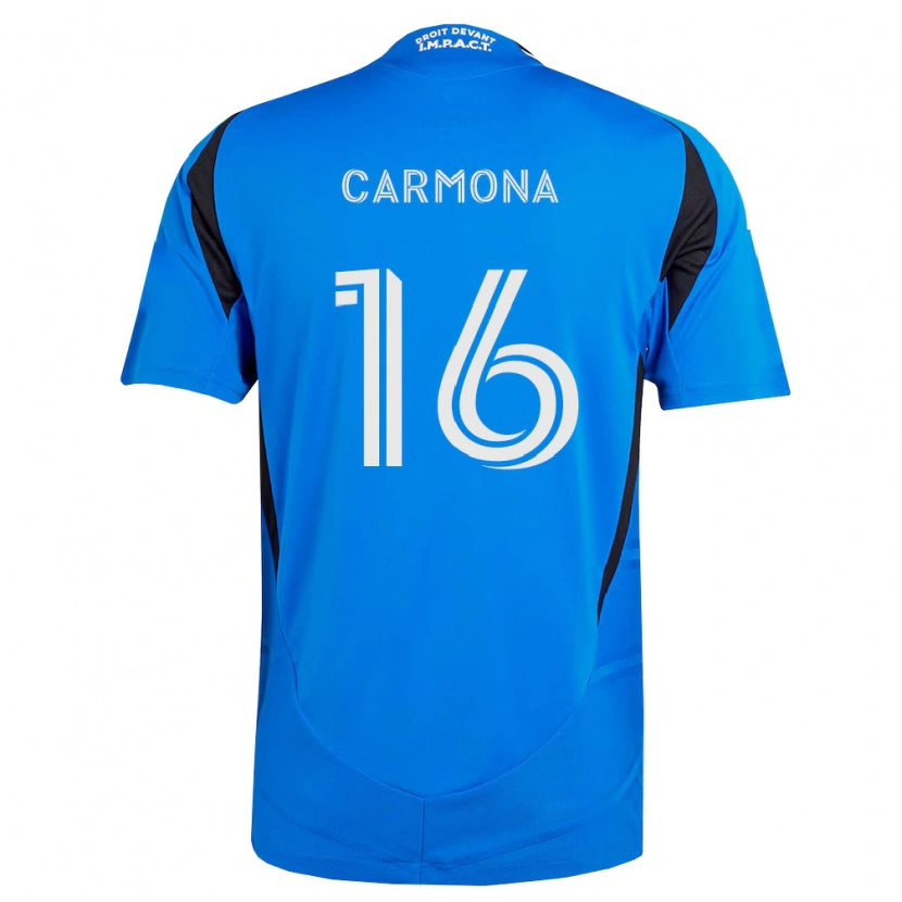 Danxen Homem Camisola Wikelman Carmona #16 Azul Branco Preto Principal 2026/27 Camisa