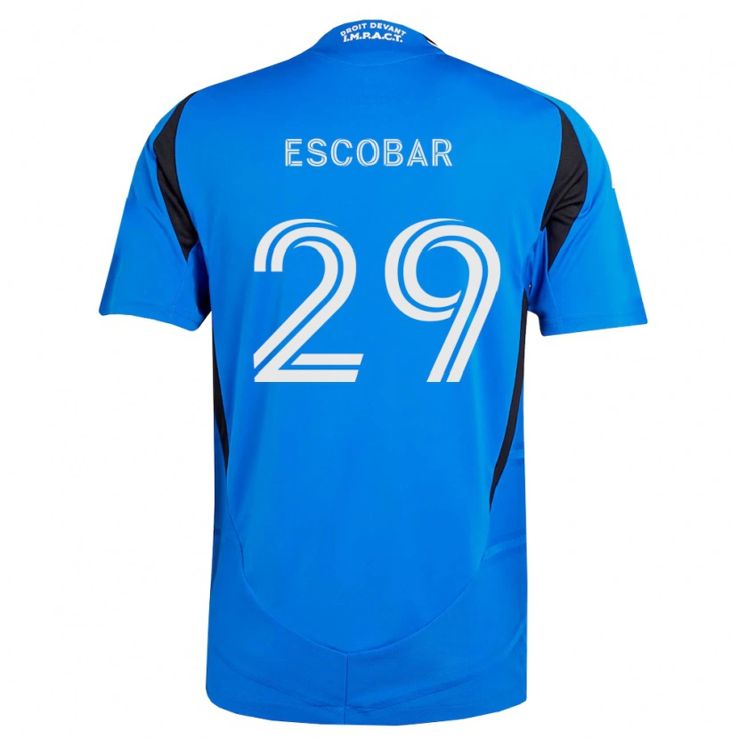 Danxen Homem Camisola Olger Escobar #29 Azul Branco Preto Principal 2026/27 Camisa