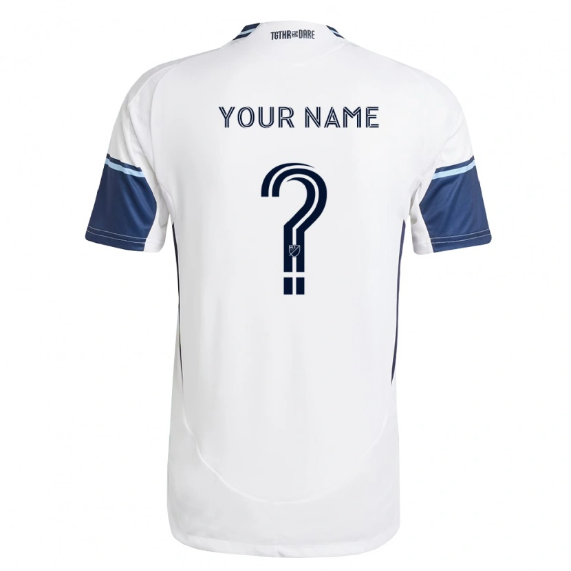 Danxen Homem Camisola Seu Nome #0 Branco Azul Real Principal 2026/27 Camisa
