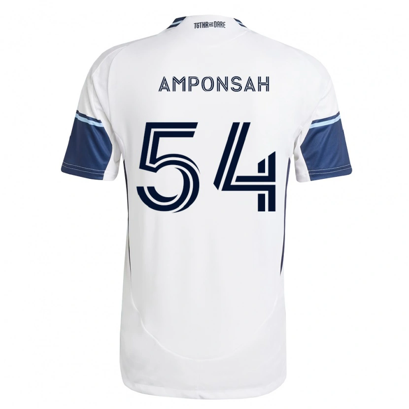 Danxen Homem Camisola Prince Amponsah #54 Branco Azul Real Principal 2026/27 Camisa
