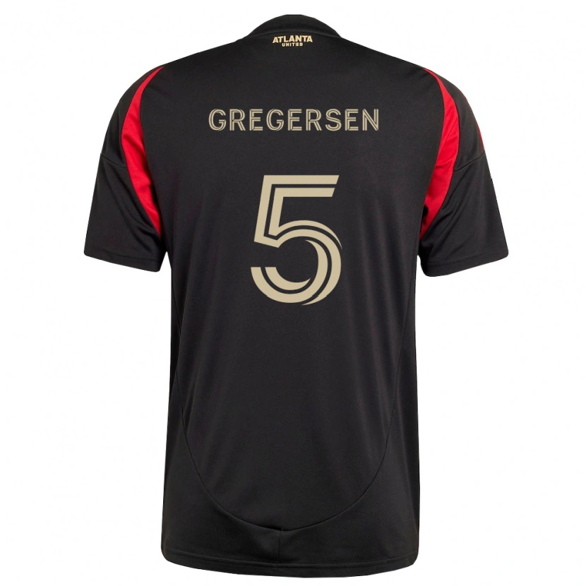 Danxen Homem Camisola Stian Gregersen #5 Preto Vermelho Principal 2026/27 Camisa