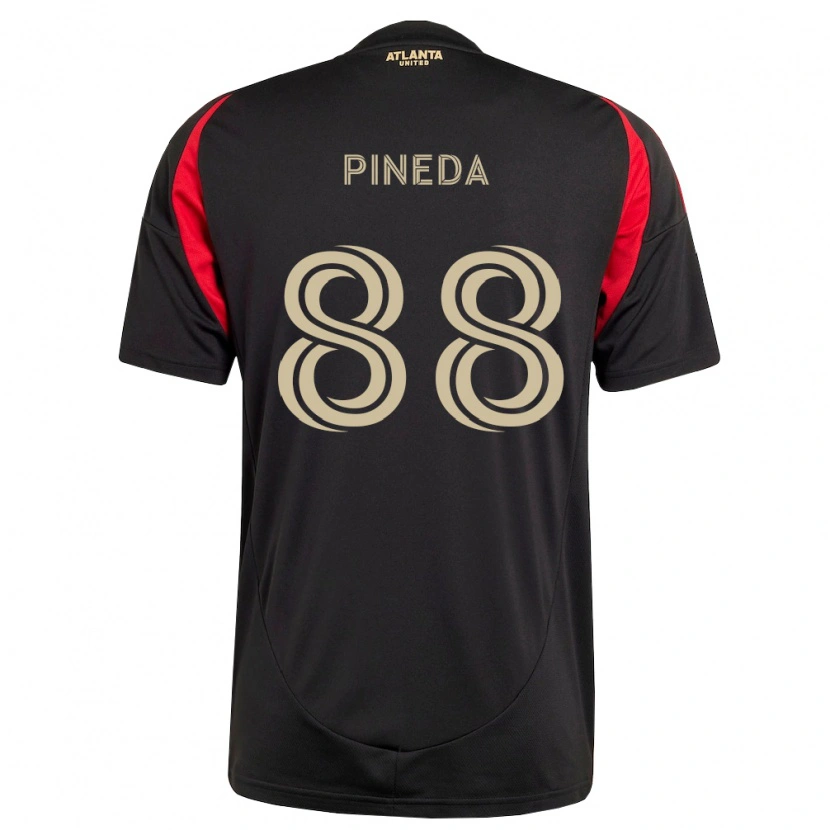 Danxen Homem Camisola Miguel Pineda #88 Preto Vermelho Principal 2026/27 Camisa