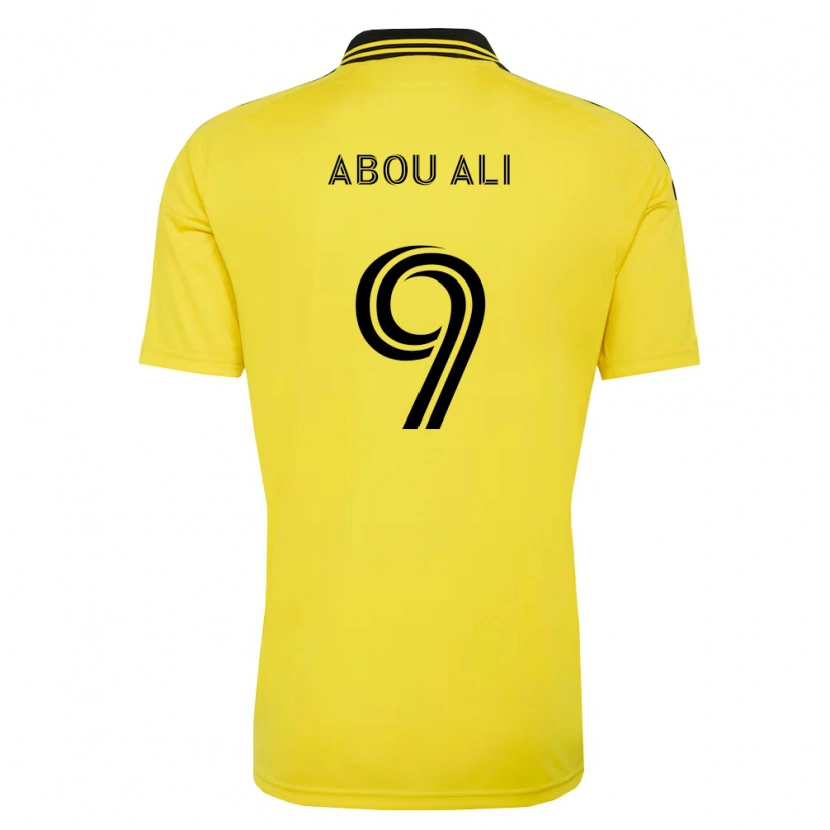 Danxen Homem Camisola Wessam Abou Ali #9 Amarelo Preto Principal 2026/27 Camisa