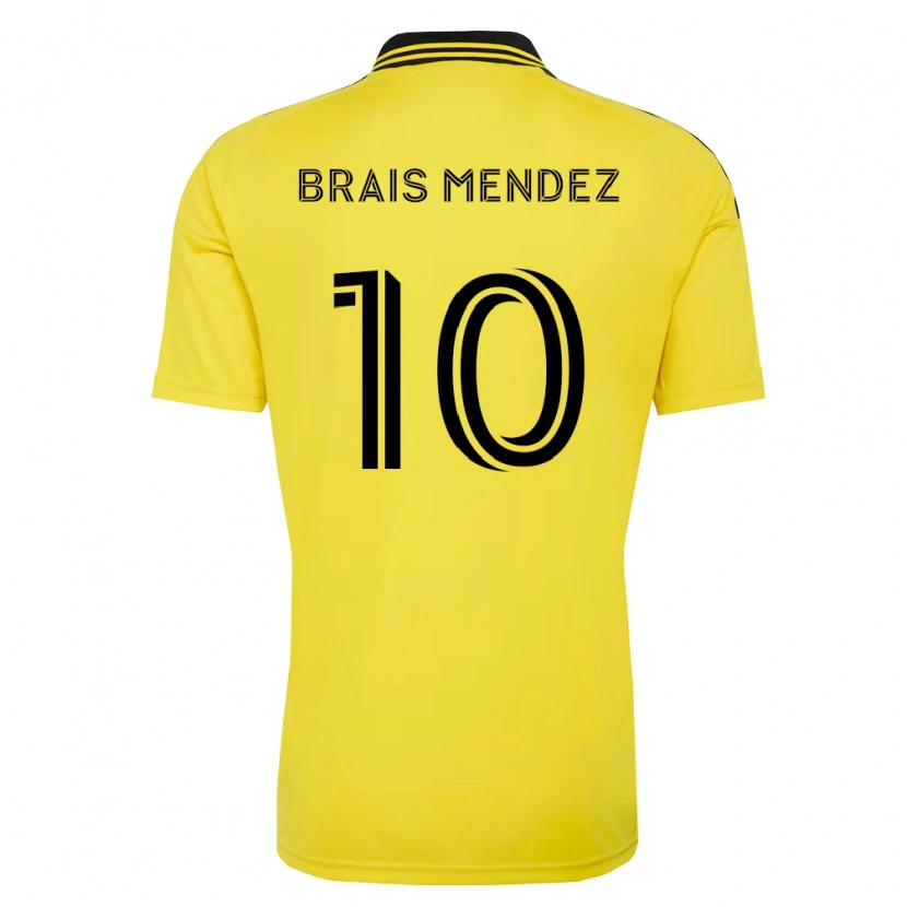Danxen Homem Camisola Brais Méndez #10 Amarelo Preto Principal 2026/27 Camisa