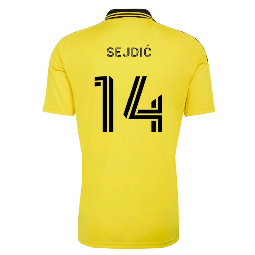 Danxen Homem Camisola Amar Sejdić #14 Amarelo Preto Principal 2026/27 Camisa