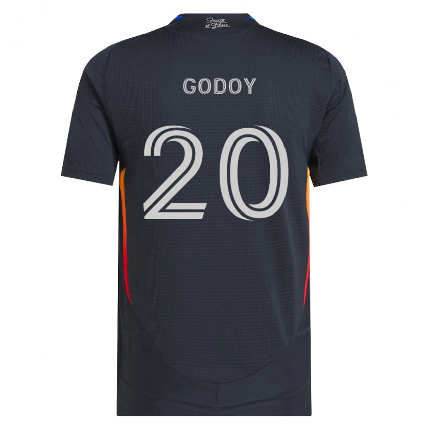 Danxen Homem Camisola Aníbal Godoy #20 Cinza Escuro Vermelho Principal 2026/27 Camisa