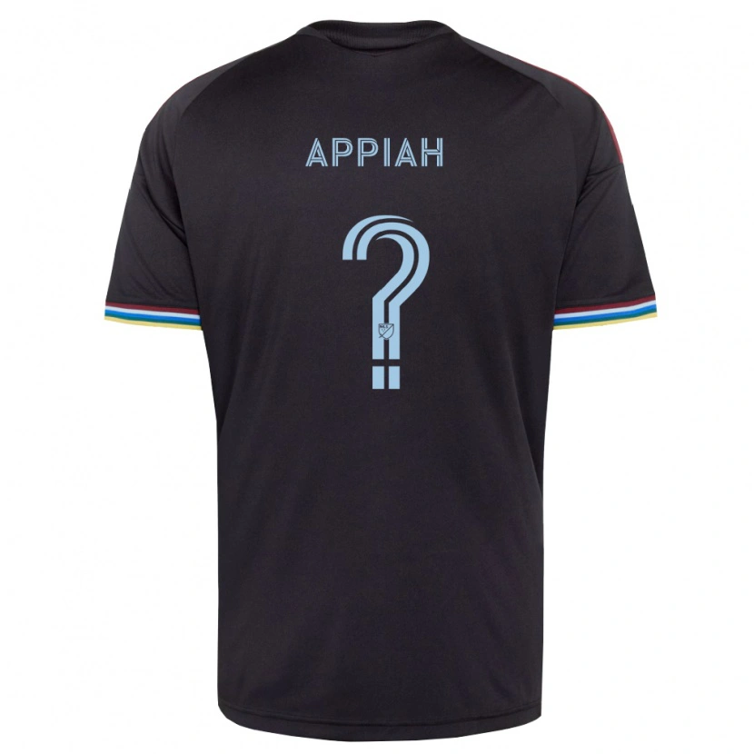 Danxen Homem Camisola Aiden Appiah #0 Preto Azul Celeste Principal 2026/27 Camisa