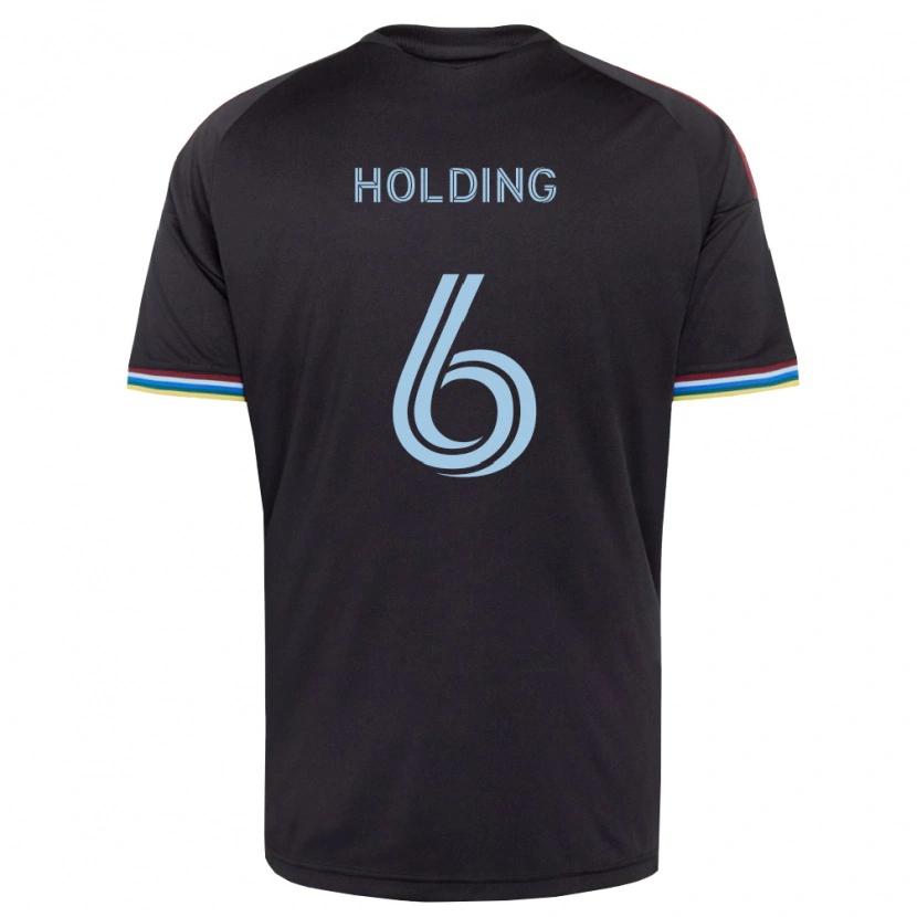 Danxen Homem Camisola Rob Holding #6 Preto Azul Celeste Principal 2026/27 Camisa