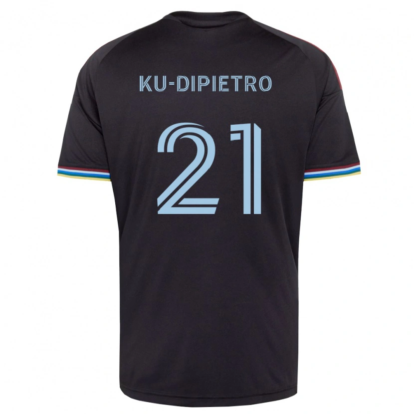 Danxen Homem Camisola Theodore Ku-Dipietro #21 Preto Azul Celeste Principal 2026/27 Camisa