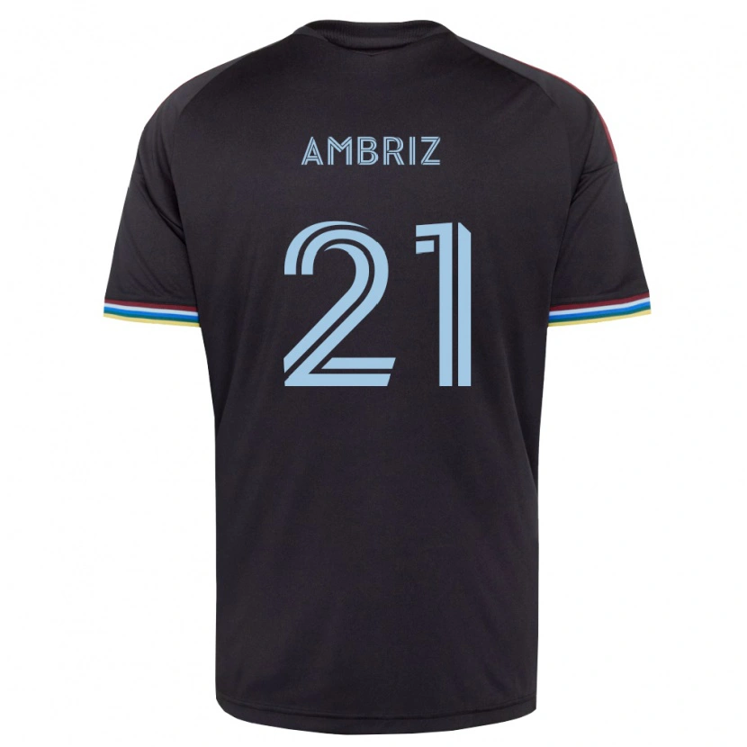Danxen Homem Camisola Diego Ambriz #21 Preto Azul Celeste Principal 2026/27 Camisa