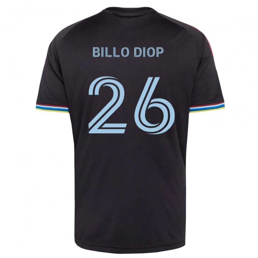 Danxen Homem Camisola Mamadou Billo Diop #26 Preto Azul Celeste Principal 2026/27 Camisa