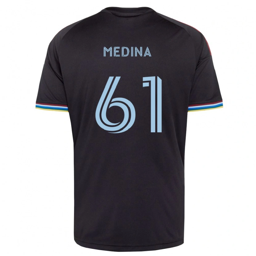 Danxen Homem Camisola Leonardo Medina #61 Preto Azul Celeste Principal 2026/27 Camisa