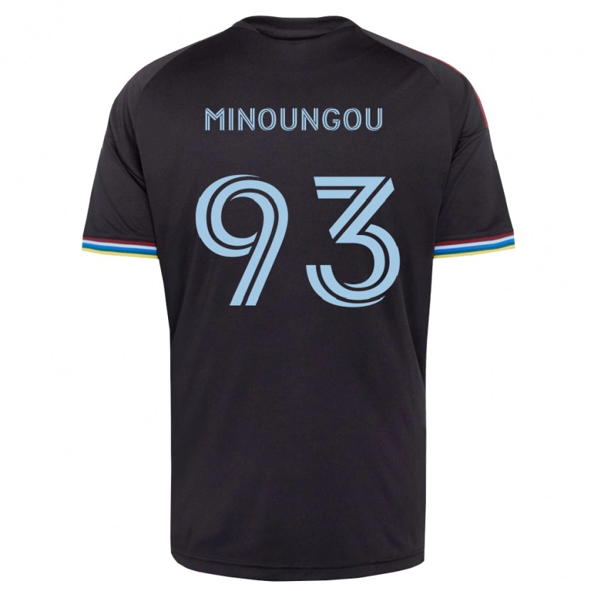 Danxen Homem Camisola Georgi Minoungou #93 Preto Azul Celeste Principal 2026/27 Camisa