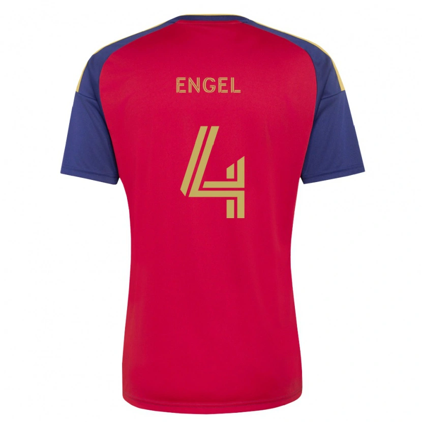 Danxen Homem Camisola Lukas Engel #4 Azul Real Marrom Vermelho Principal 2026/27 Camisa