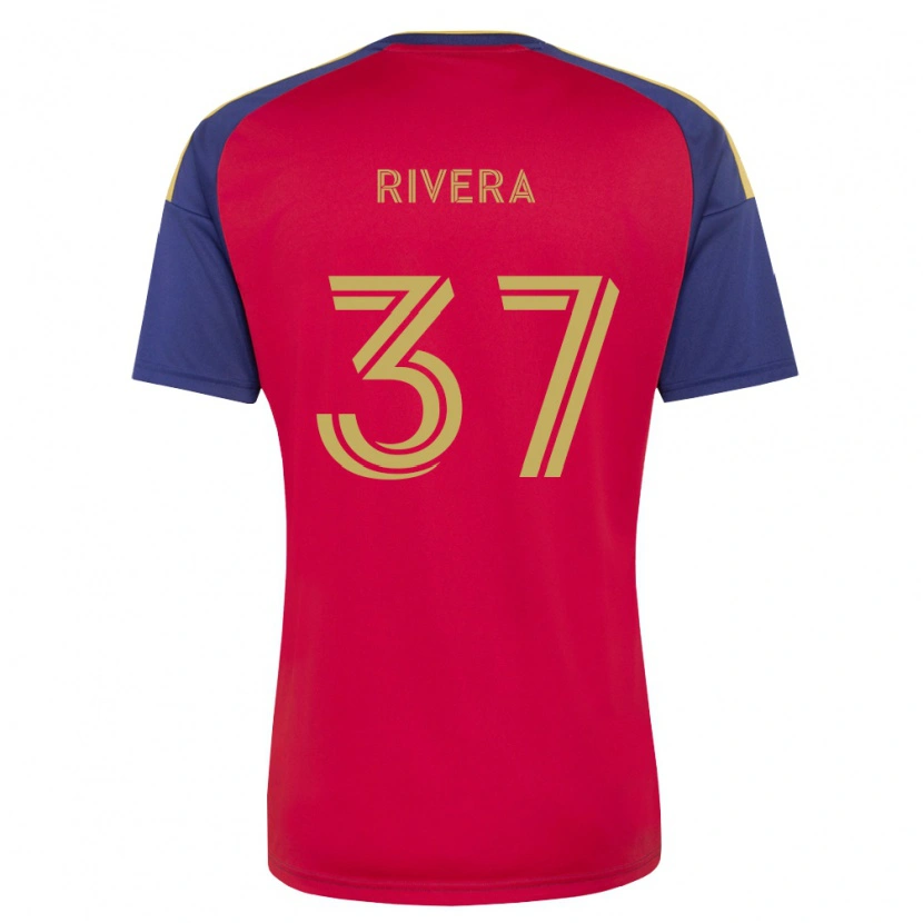 Danxen Homem Camisola Luis Rivera #37 Azul Real Marrom Vermelho Principal 2026/27 Camisa