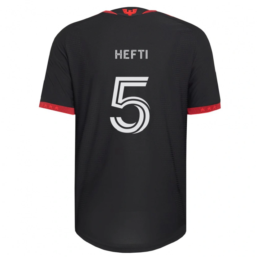 Danxen Homem Camisola Silvan Hefti #5 Preto Branco Vermelho Principal 2026/27 Camisa
