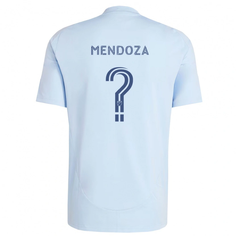 Danxen Homem Camisola Renan Mendoza #0 Azul Claro Cinza Claro Principal 2026/27 Camisa