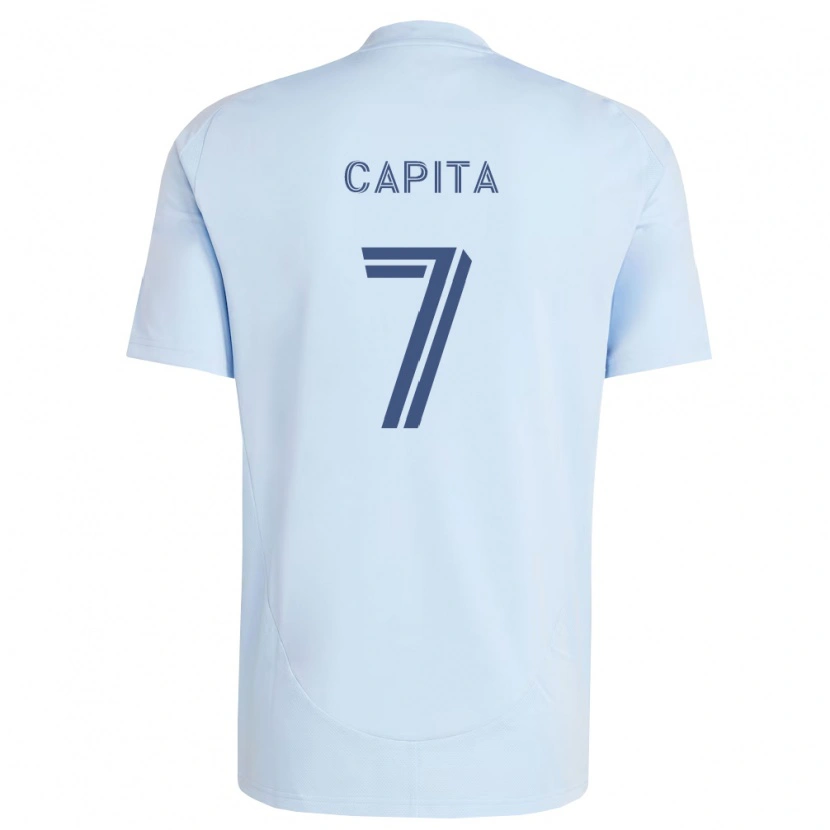 Danxen Homem Camisola Capita #7 Azul Claro Cinza Claro Principal 2026/27 Camisa