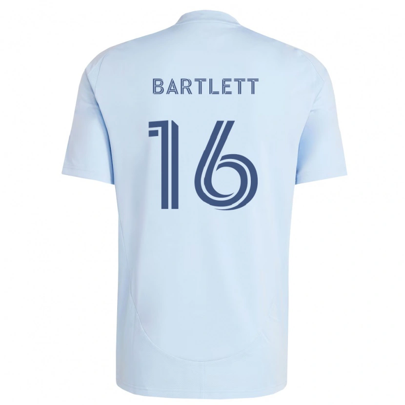 Danxen Homem Camisola Jacob Bartlett #16 Azul Claro Cinza Claro Principal 2026/27 Camisa