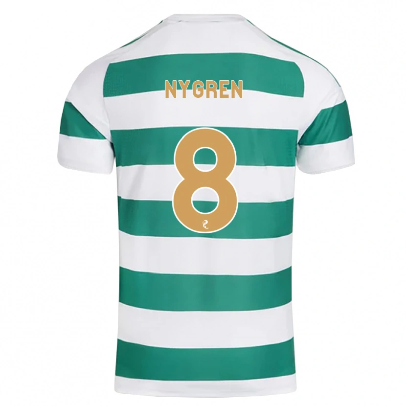 Danxen Homem Camisola Benjamin Nygren #8 Ciano Escuro Branco Principal 2026/27 Camisa