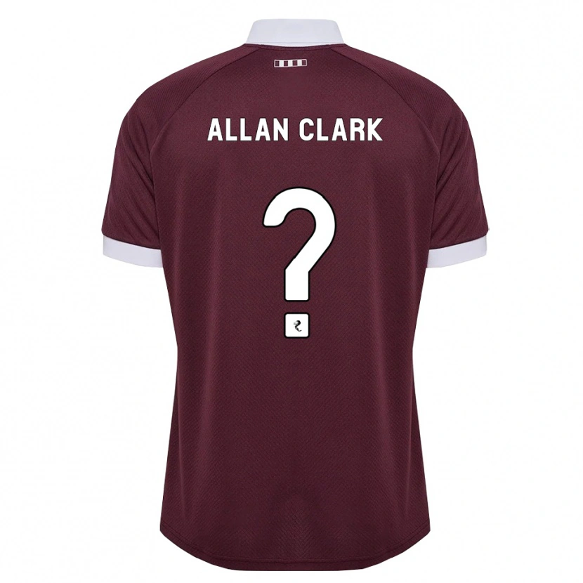Danxen Homem Camisola Allan Clark #0 Branco Borgonha Principal 2026/27 Camisa