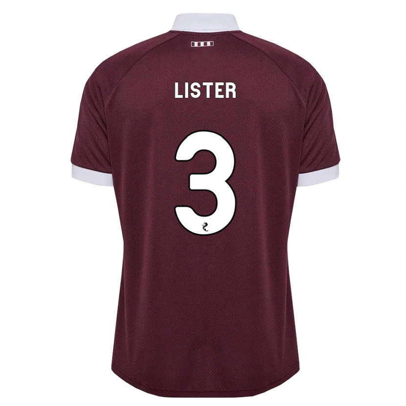 Danxen Homem Camisola Henry Lister #3 Branco Borgonha Principal 2026/27 Camisa