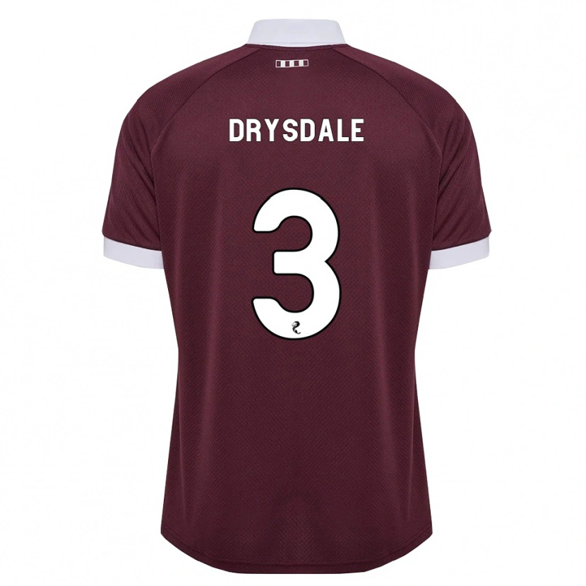 Danxen Homem Camisola Ethan Drysdale #3 Branco Borgonha Principal 2026/27 Camisa