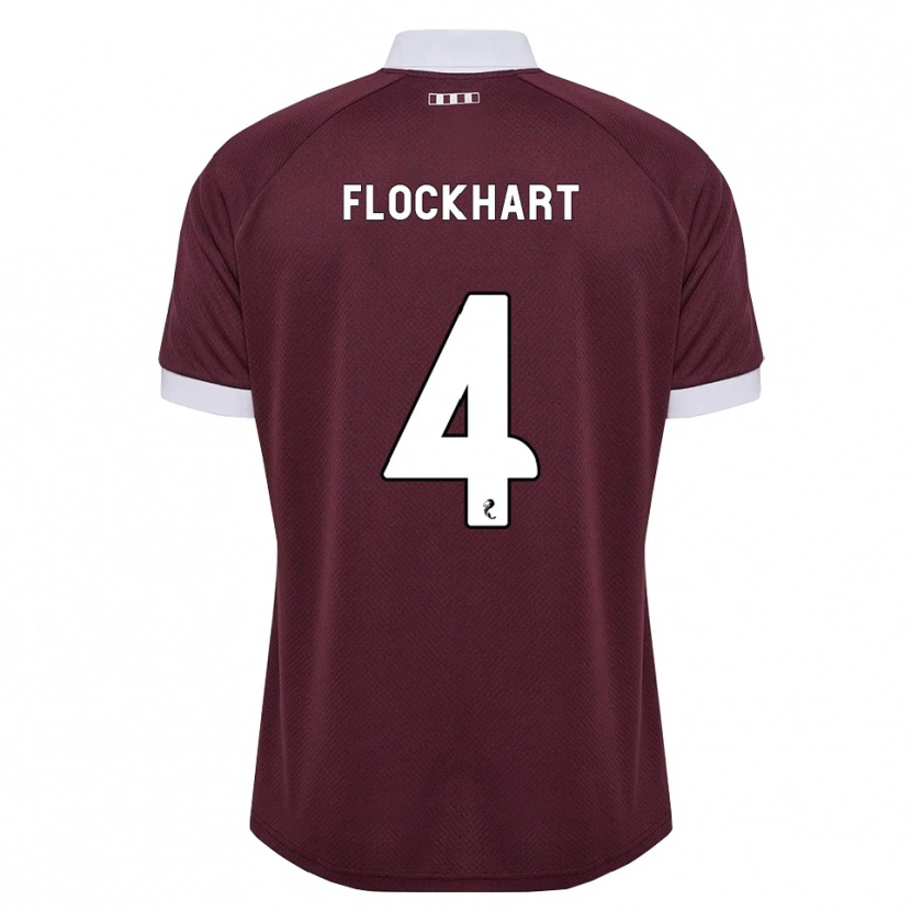 Danxen Homem Camisola Robbie Flockhart #4 Branco Borgonha Principal 2026/27 Camisa