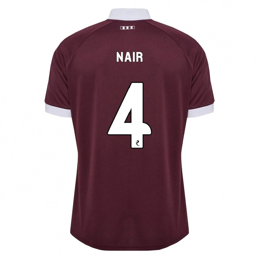 Danxen Homem Camisola Kenzi Nair #4 Branco Borgonha Principal 2026/27 Camisa