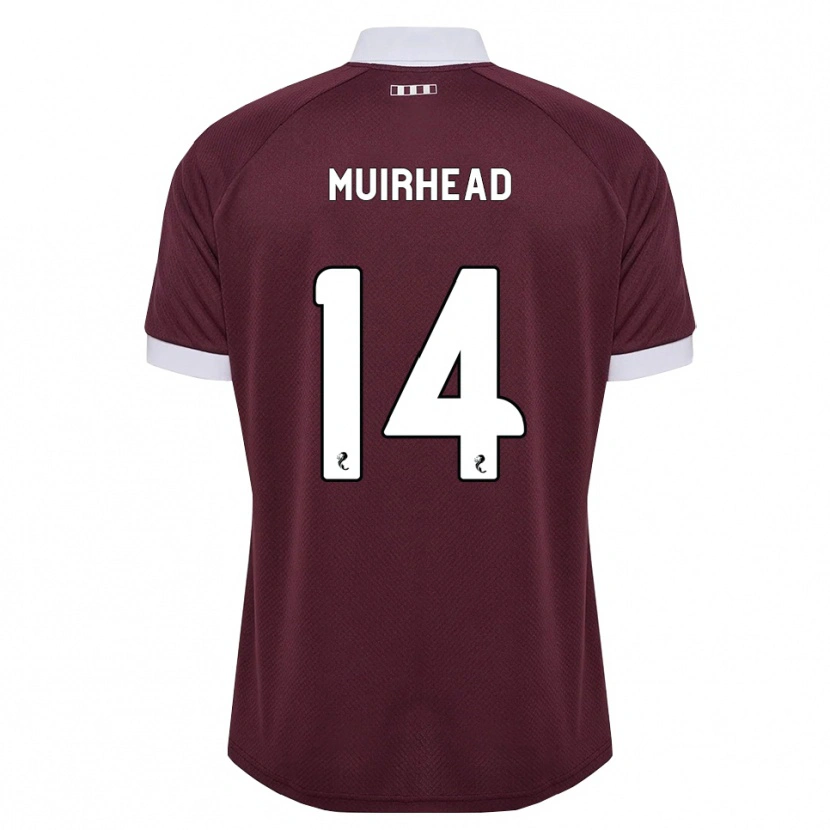 Danxen Homem Camisola Owen Muirhead #14 Branco Borgonha Principal 2026/27 Camisa