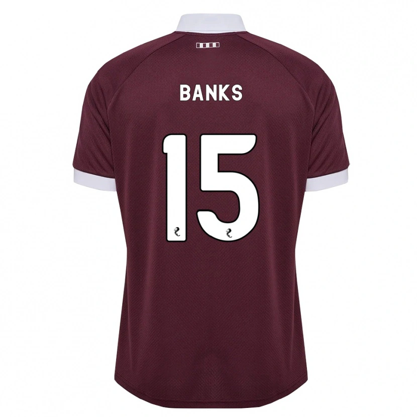 Danxen Homem Camisola Euan Banks #15 Branco Borgonha Principal 2026/27 Camisa