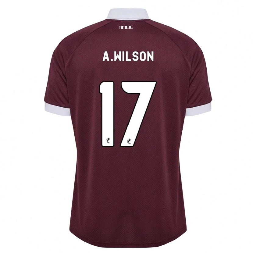 Danxen Homem Camisola Alfie Wilson #17 Branco Borgonha Principal 2026/27 Camisa