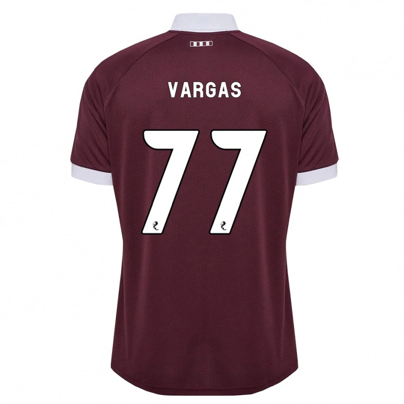 Danxen Homem Camisola Kenneth Vargas #77 Branco Borgonha Principal 2026/27 Camisa