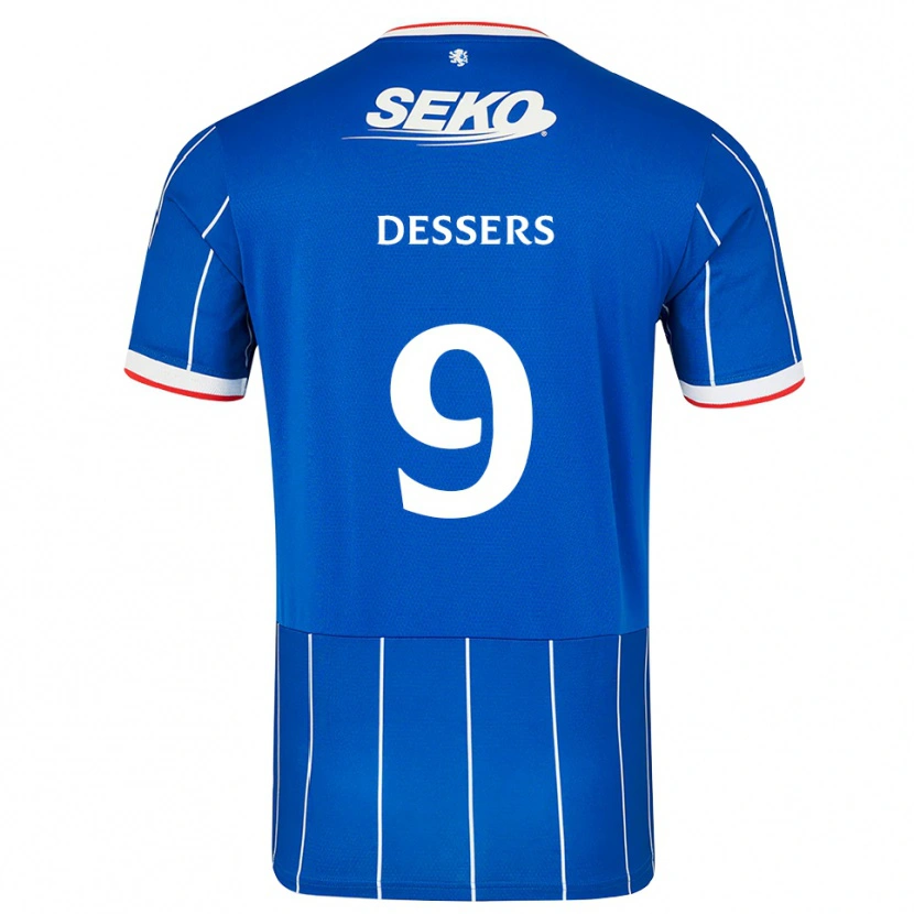 Danxen Homem Camisola Cyriel Dessers #9 Vermelho Azul Branco Principal 2026/27 Camisa