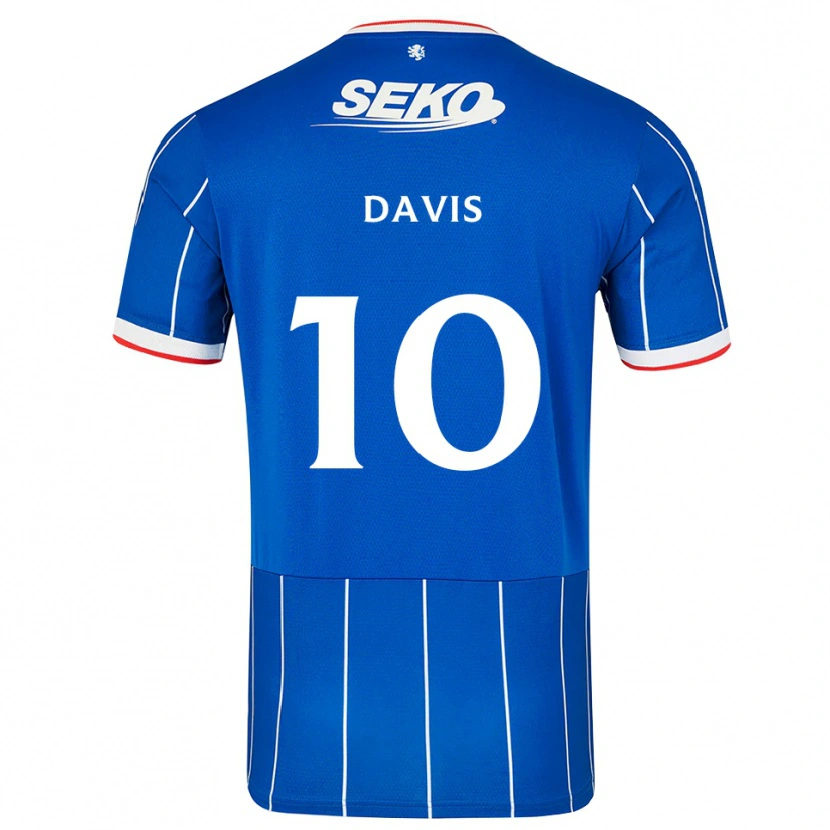 Danxen Homem Camisola Steven Davis #10 Vermelho Azul Branco Principal 2026/27 Camisa