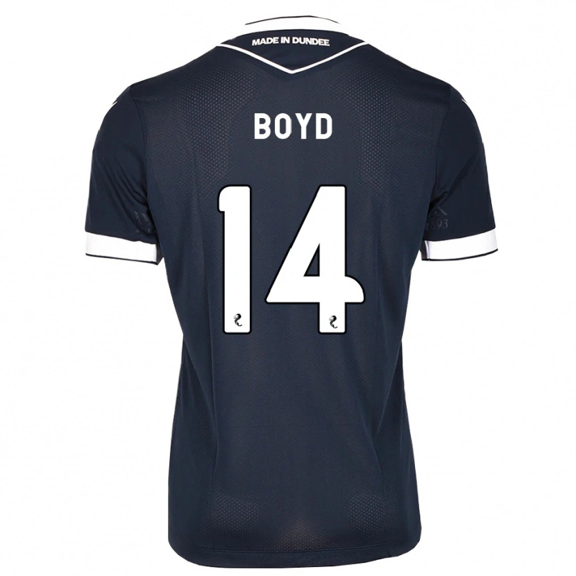 Danxen Homem Camisola Travis Boyd #14 Azul Meia-Noite Branco Principal 2026/27 Camisa