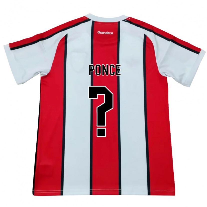 Danxen Homem Camisola Tomas Castro Ponce #0 Branco Vermelho Preto Alternativa 2026/27 Camisa