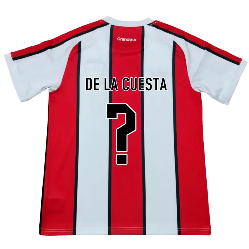 Danxen Homem Camisola Agustín De La Cuesta #0 Branco Vermelho Preto Alternativa 2026/27 Camisa