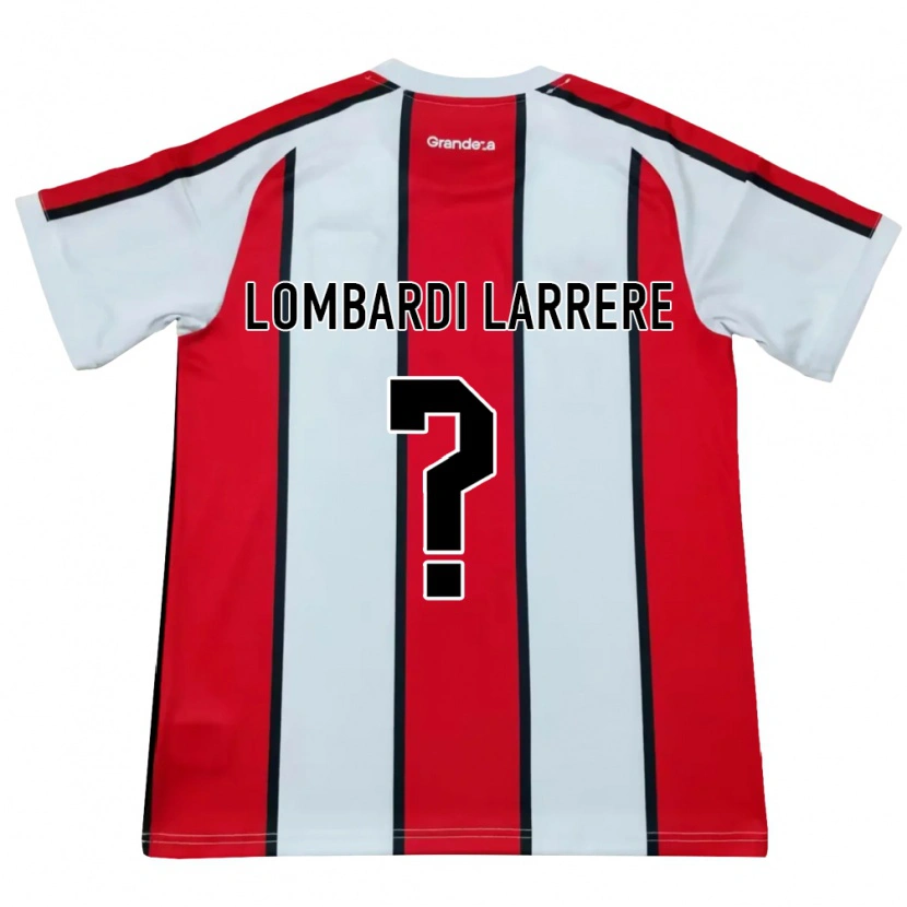 Danxen Homem Camisola Delfina Lombardi Larrere #0 Branco Vermelho Preto Alternativa 2026/27 Camisa