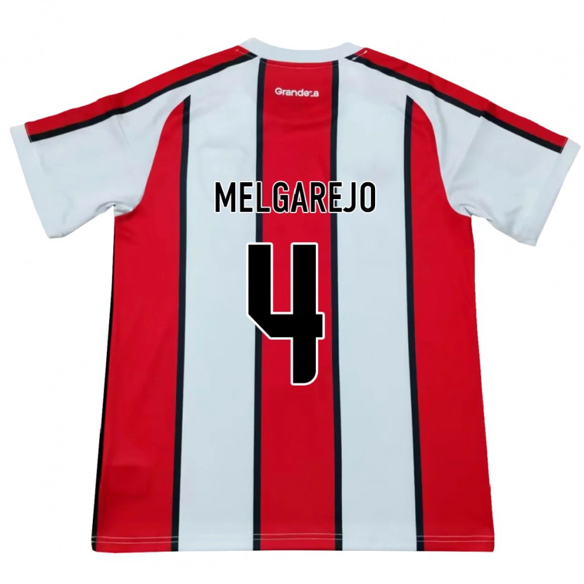 Danxen Homem Camisola Stephanie Melgarejo #4 Branco Vermelho Preto Alternativa 2026/27 Camisa