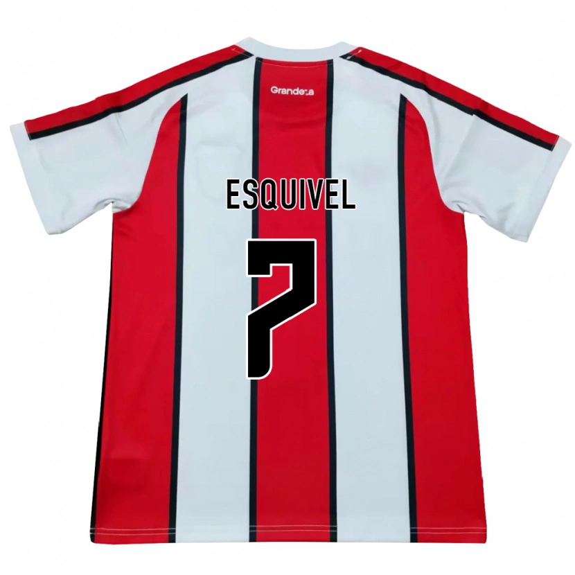 Danxen Homem Camisola Felipe Esquivel #7 Branco Vermelho Preto Alternativa 2026/27 Camisa