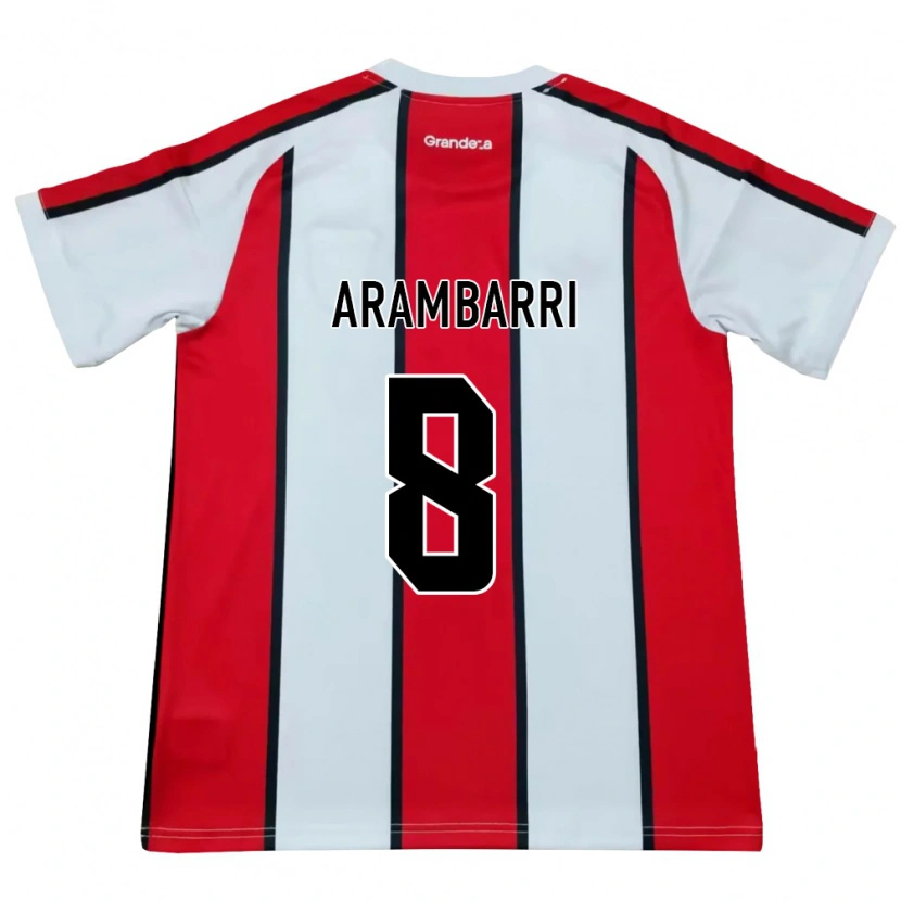 Danxen Homem Camisola Mauro Arambarri #8 Branco Vermelho Preto Alternativa 2026/27 Camisa