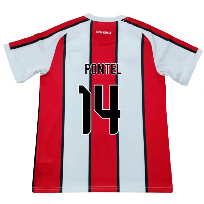Danxen Homem Camisola Daniela Pontel #14 Branco Vermelho Preto Alternativa 2026/27 Camisa