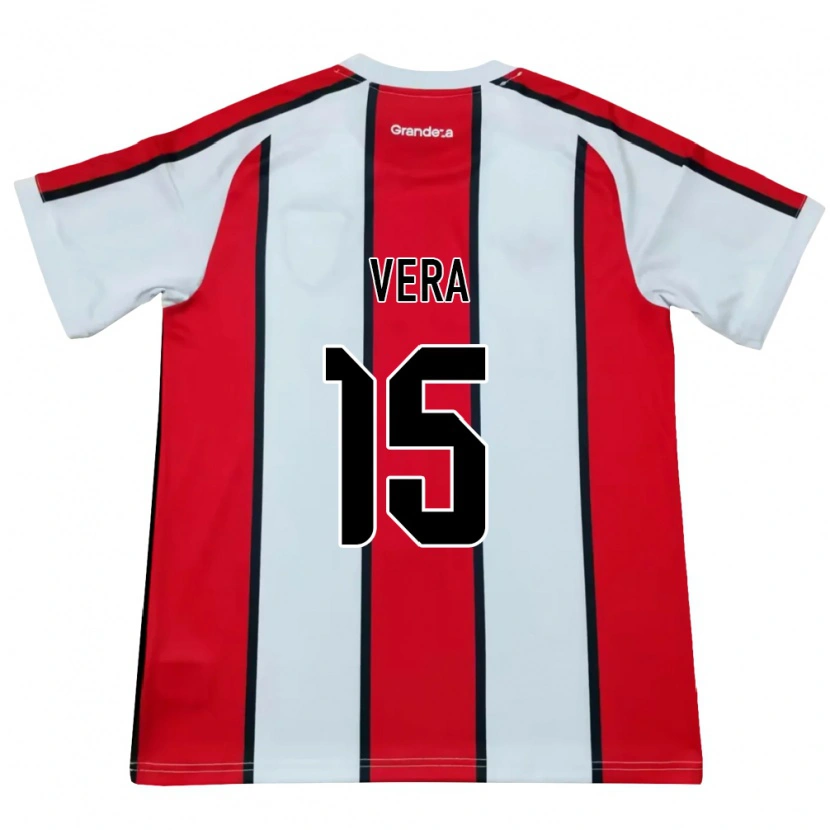 Danxen Homem Camisola Fausto Vera #15 Branco Vermelho Preto Alternativa 2026/27 Camisa