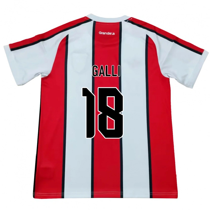 Danxen Homem Camisola Ludmila Galli #18 Branco Vermelho Preto Alternativa 2026/27 Camisa