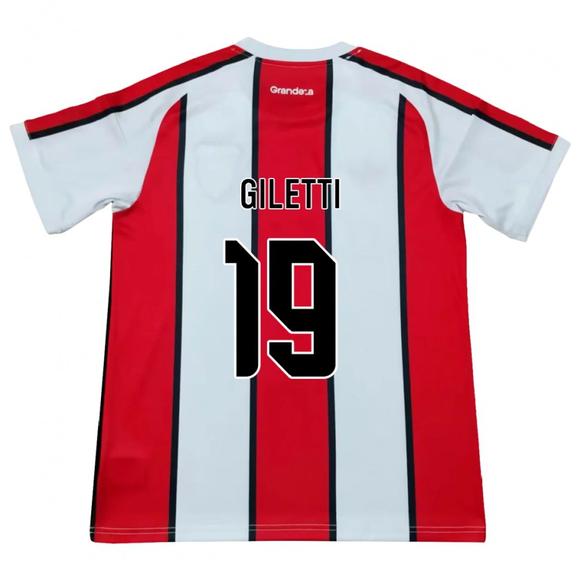 Danxen Homem Camisola Santino Giletti #19 Branco Vermelho Preto Alternativa 2026/27 Camisa