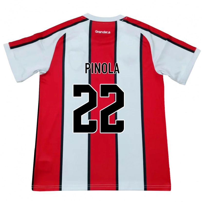 Danxen Homem Camisola Javier Pinola #22 Branco Vermelho Preto Alternativa 2026/27 Camisa
