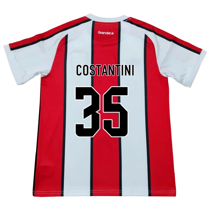 Danxen Homem Camisola Giorgio Costantini #35 Branco Vermelho Preto Alternativa 2026/27 Camisa
